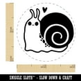 thumbnail image 2 of Happy Slow Kawaii Chibi Snail Self-Inking Rubber Stamp Ink Stamper - Fuchsia Ink - Mini 1/2 Inch, 2 of 7