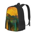 thumbnail image 2 of XMXT Travel Laptop Backpack for School Work, Trees Mountains Pattern Large Capacity Bookbag Travel Bag Backpacks for Women Men, 2 of 9