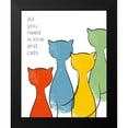 thumbnail image 2 of Quach, Anna 15x18 Black Modern Framed Museum Art Print Titled - Love and Cats, 2 of 5
