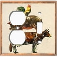 thumbnail image 4 of Metal Light Switch Plate Cover Countryside Cow Pig Chicken Animal Farm ANM006, 4 of 13