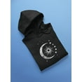 thumbnail image 3 of Smartprints Womens Graphic Hoodie Black - Solar Eclipse Cotton Blend Classic Fit, 3 of 4