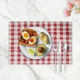thumbnail image 2 of Fenyluxe Benson Placemats Set of 4,Place Mats for Kitchen and Dining Tables, Easy Clean Table Mats (Rectangular Set of 4, Gingham Check Red) 11.8*17.7in, 2 of 6