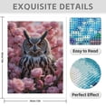 thumbnail image 3 of Diamond Art Kit for Adults, Owl Among Pink Blossoms Diamond Painting for Adults Beginners, 5D DIY Diamond Art Painting Kits, Colorful Diamond Painting Craft for Home Decor 12x16 Frameless, 3 of 7