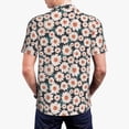 thumbnail image 5 of Vsdgher Daisies Flowers Print Men's Short Sleeve Stretch Polo Shirt, Moisture-Wicking Performance Polo Shirt, 5 of 8