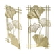 thumbnail image 1 of Decoración de pared de metal dorado, ensamblaje de lujo y lujosa escultura de pared de hoja dorada aristocrática con marco para sala de estar, 1 of 7