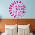 thumbnail image 1 of VWAQ Best Friends for Life Husband and Wife Wall Decal Romantic Wall Decor - 13"H X 13"W HOT PINK, 1 of 1