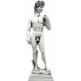 thumbnail image 1 of MORÍN Imágenes | Estatua decorativa El David | Escultura de resina |34 cm| Mármol blanco, 1 of 2