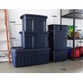 thumbnail image 5 of Rubbermaid Roughneck 50 Gallon Storage Container, 50 Gal - 2 Pack, Dark Indigo Metallic, 5 of 5