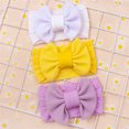 thumbnail image 4 of LNMQLPDBS Baby Headbands Handmade Soft Stretchy Nylon Hair Bands with Bows Newborn Infant Elastic Turban Hair Bows Toddler Hair Accessories, 4 of 5