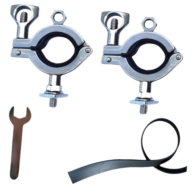 2 soportes para palas de techo, soporte para hacha, soporte para palas de alta resistencia, kit de montaje con agarre de goma, para vehículos, Plata