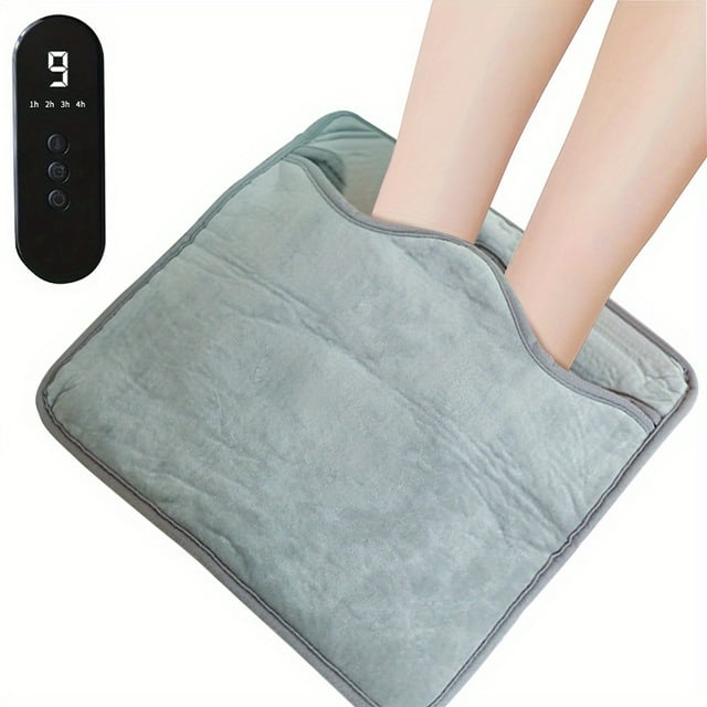 SNNROO Electric Heated Foot Warmers for Men and Women And Remote Control Foot Heating Pad with 9 Temperature & 4 Timer Settings with Fast Heating Technology for Under Desk Office Home
