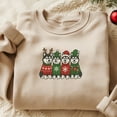 thumbnail image 2 of Embroidered Husky Dog Santa Christmas Sweatshirt Christmas Dog Crewneck Women Christmas Sweater Xmas Dog Shirt Ugly Christmas Gift Xmas, 2 of 5