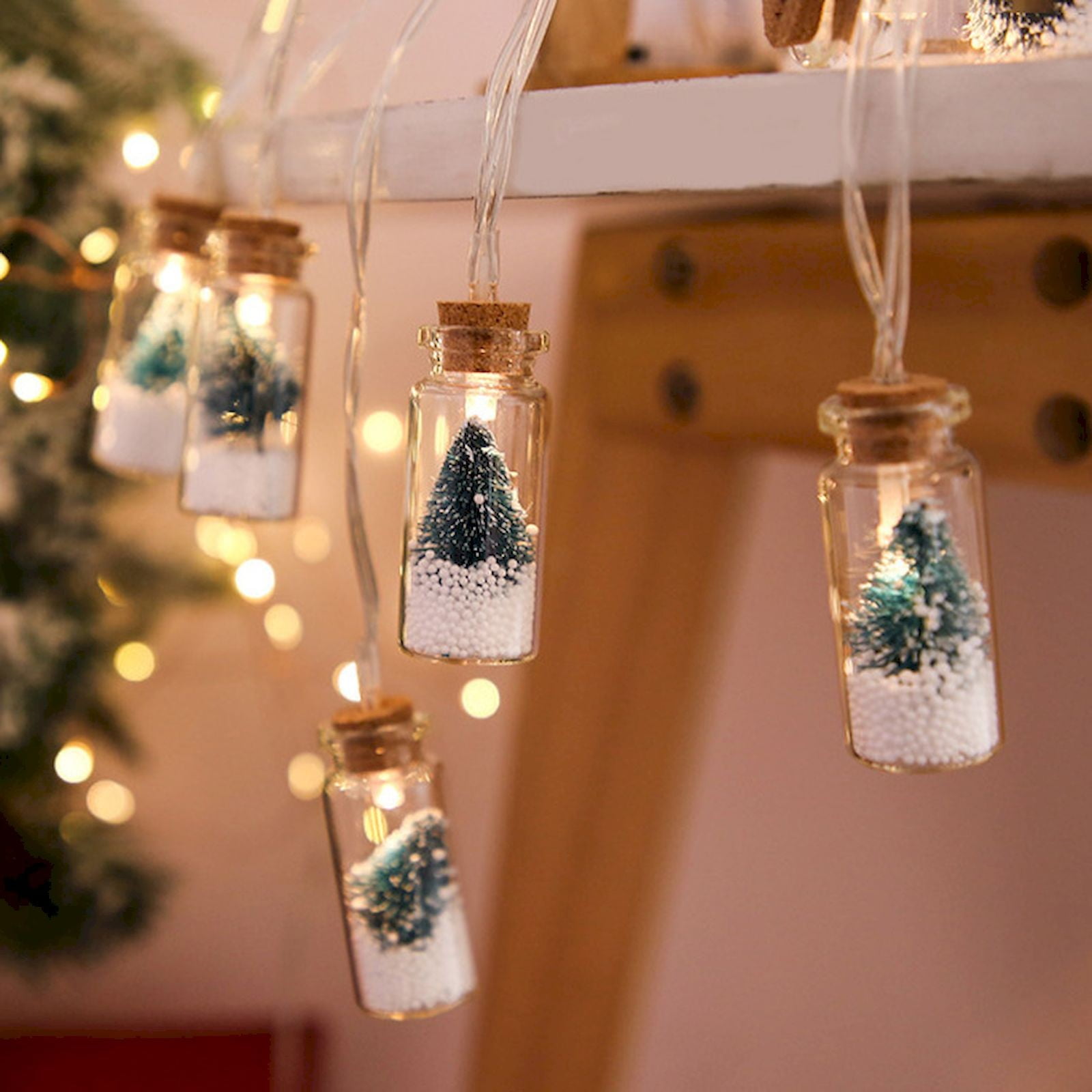 Clearance&nbsp;Items！ Battery Operated Mini String Lights With Winter Scene In Glass Bottles Christmas String Lights Personalize Holiday Parties