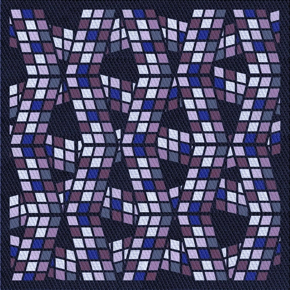 Ahgly Company Machine Washable Indoor Square Transitional Night Blue Area Rugs, 8' Square