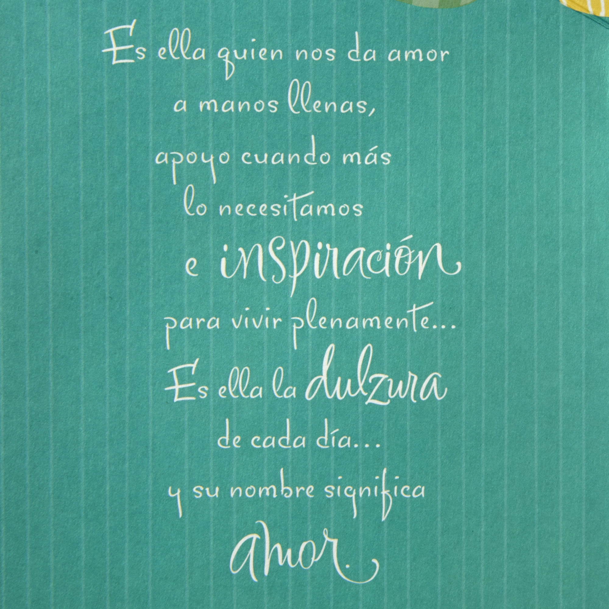 Hallmark VIDA Spanish-Language Birthday Card for Mom (No Other Word Means so Much), 1 count