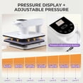 thumbnail image 5 of Adnoom Automatic Heat Press 15x15, 1250W Shirt Printer Machine with Swivel Design ,Heat Transfer Machine with Higher Heating Height, Evenly Heating, White, 5 of 9