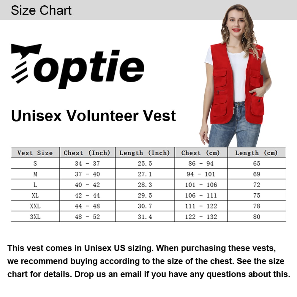 TOPTIE 5 Packs Supermarket Work Vest Volunteer Activity Event Waistcoat with Pockets-Blue-XL
