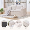 thumbnail image 3 of Jopath Modular Sofa Couch,Comfy Cloud Couch with Cushion Covers Removable Furniture for Living Room Bedroom Apartments Dorms,No Assembly Required,Beige, 3 of 11