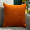 thumbnail image 4 of Tahtuvzn 17x17" Decorative Pillow Covers for Living Room Couch Bed Sofa Stylish Home Decor Soft Cushion, Gifts for Family, Orange, 4 of 6
