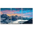 thumbnail image 3 of PixonSign Canvas Print Wall Art Set Mountain Peaks Pierce The Clouds Nature Wilderness Photography Realism Southwest Scenic Relax/Calm Multicolor Ultra for Living Room, Bedroom, Office - 24"x36"x3, 3 of 5