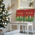 thumbnail image 3 of Green Christmas Tree Chair Covers Set of 4 Merry Christmas Pine Gold Snowing Red Chair Back Covers Stretch Removable Washable Slipcovers Protector for Dining Room Kitchen Party Decor, 3 of 5