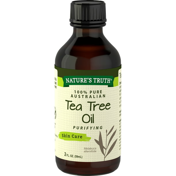 Nature's Truth Tea Tree Oil | oz 100% Pure Australian Tea Tree Oil | Hair, Face, Body Aromatherapy | Non-GMO, Gluten Free - Walmart.com