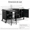 thumbnail image 3 of DTTRA 72.4" Outdoor Grill Cart for Kamado & Green Egg, Fold-Out Table, Black, 3 of 10