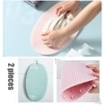 thumbnail image 2 of Pink + Green - Set of 2 Hand-Folded Soft Plastic Non-Slip Mini Laundry Mats for Hand Washing, 2 of 4