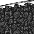 thumbnail image 3 of Black Gothic Cat Butterfly Rainbow Pattern Shower Curtain 72"x72" ,Bathroom Decorative Shower Curtains Set with 12 Hooks,Modern Waterproof Washable Shower Curtain, 3 of 6