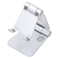 thumbnail image 4 of VOBOR Soporte para teléfono Diseño ergonómico Gel de sílice Respetuoso con el Medio Ambiente Soporte Estable Soporte para teléfono de Escritorio Soporte para teléfono de Aluminio(S4 Plata), 4 of 5