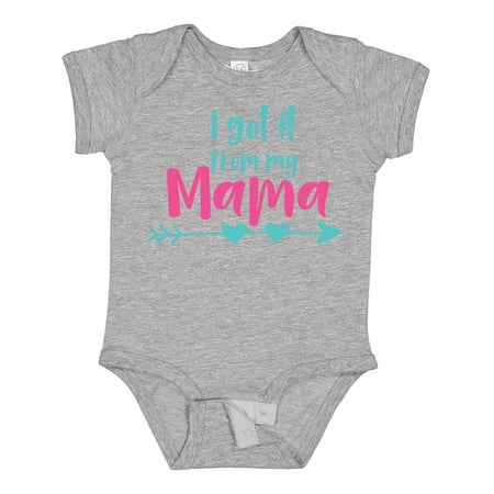 

Inktastic I Got It from My Mama Mom Mother Arrow Hearts Gift Baby Boy or Baby Girl Bodysuit