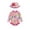 1#Pink3376, variant on SONXAHE Newborn Girls Long Sleeve Rash Guard Set Leopard Print with Sun Hat Swimwear Cute Baby Swimsuits