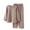 Grey, variant on ManxiVoo Women's Jacquard Trim Pure Cotton Pajama Set Long Sleeve Trousers Lightweight Loungewear with Decorative Buttons L Size Grey