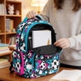 thumbnail image 5 of DISNIMO Soccer Graffiti Print Spacious School Backpack, Multi Compartment Bookbag with Side Mesh Pockets for Elementary & Middle School Students Daily Use, 5 of 7