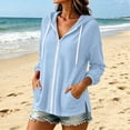 thumbnail image 5 of Jackets for Women Lightweight Long Sleeve Zip up Jacket Loose Fit with Pockets for Outdoor Travel Casual Hooded Jackets,Sizes S-2XL, 5 of 9
