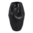 thumbnail image 6 of Sculptural Abstract Vase for Living Room Accent - Modern Ceramic Flower Vase for Home, Bedroom, House, and Office Table Decor - Decorative Display for Mantel, Console, or Kitchen - 14", Black, 6 of 15