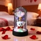 thumbnail image 1 of Luz nocturna conservada de Rose Bear para el Día de San Valentín | Cúpula de Cristal Decorativa Ambiental LED | Adorno romántico de escritorio | Flores de plástico moradas, blancas, azules, rojas, 1 of 6