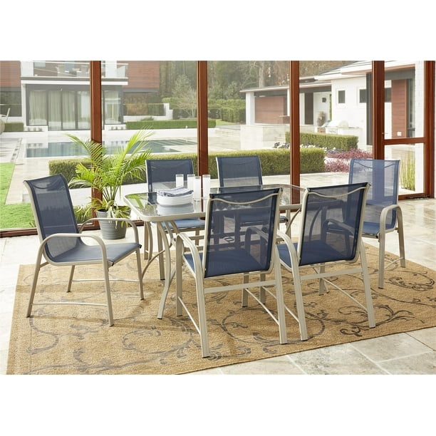 COSCO Outdoor Living 7 Piece Paloma Patio Tempered Glass Table Top