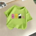 thumbnail image 2 of Virmaxy (2-14y) Kids Boys Girls Cute Cat Printed Shirt Unisex Toddler Round Neck Blouses Tops 2025 Summer Cotton Loose Fit Crewneck Blouses Tops Mint Green-1 10 Years, 2 of 3