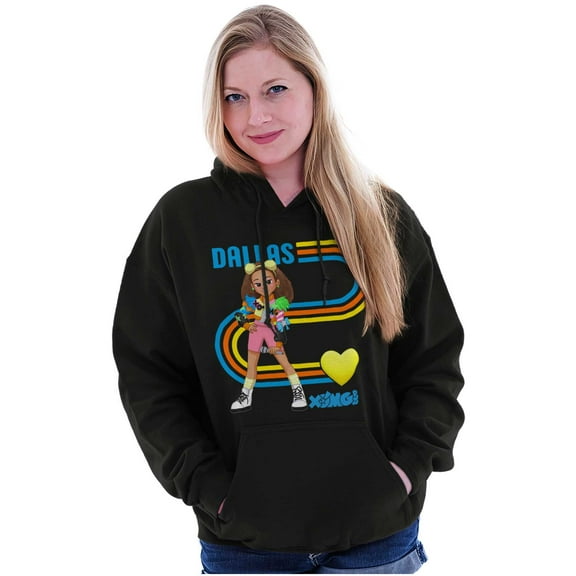 XOMG POP Heart Dallas Love Cartoon Women Plus Size Hoodie Brisco Brands 2X