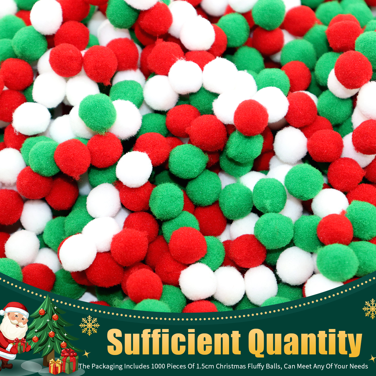 Lot De 500 Pompons Rouges 8 Mm - Pour Loisirs Créatifs, Décoration Noël, Bricolage Enfants - Moelleux En Polypropylène - DIY, Scrapbooking, Cartes, Fêtes