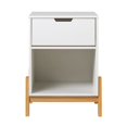 thumbnail image 2 of Table de Chevet Scandi-Minimaliste en Bois Massif - Blanc, 2 of 6