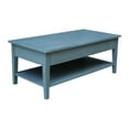 thumbnail image 3 of Spencer Blue Wood Coffee Table, 3 of 11