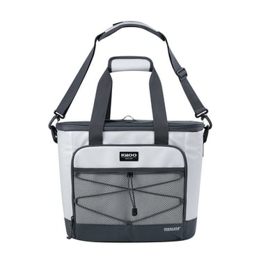 Igloo 28 Can Capacity Cooler Marine Soft-Sided Tote, White and Gray