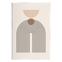 Stupell Industries Boho Cream Shapes Abstract Painting Unframed Art Print Wall Art, 13 x 19