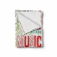thumbnail image 2 of Modern Soft Flannel Fleece Blanket, Music Typography in Various Styles Rhythm Acoustic Harmony Melody Funky Illustration, Cozy Plush for Indoor and Outdoor Use, 50" x 70", Multicolor, by Ambesonne, 2 of 6