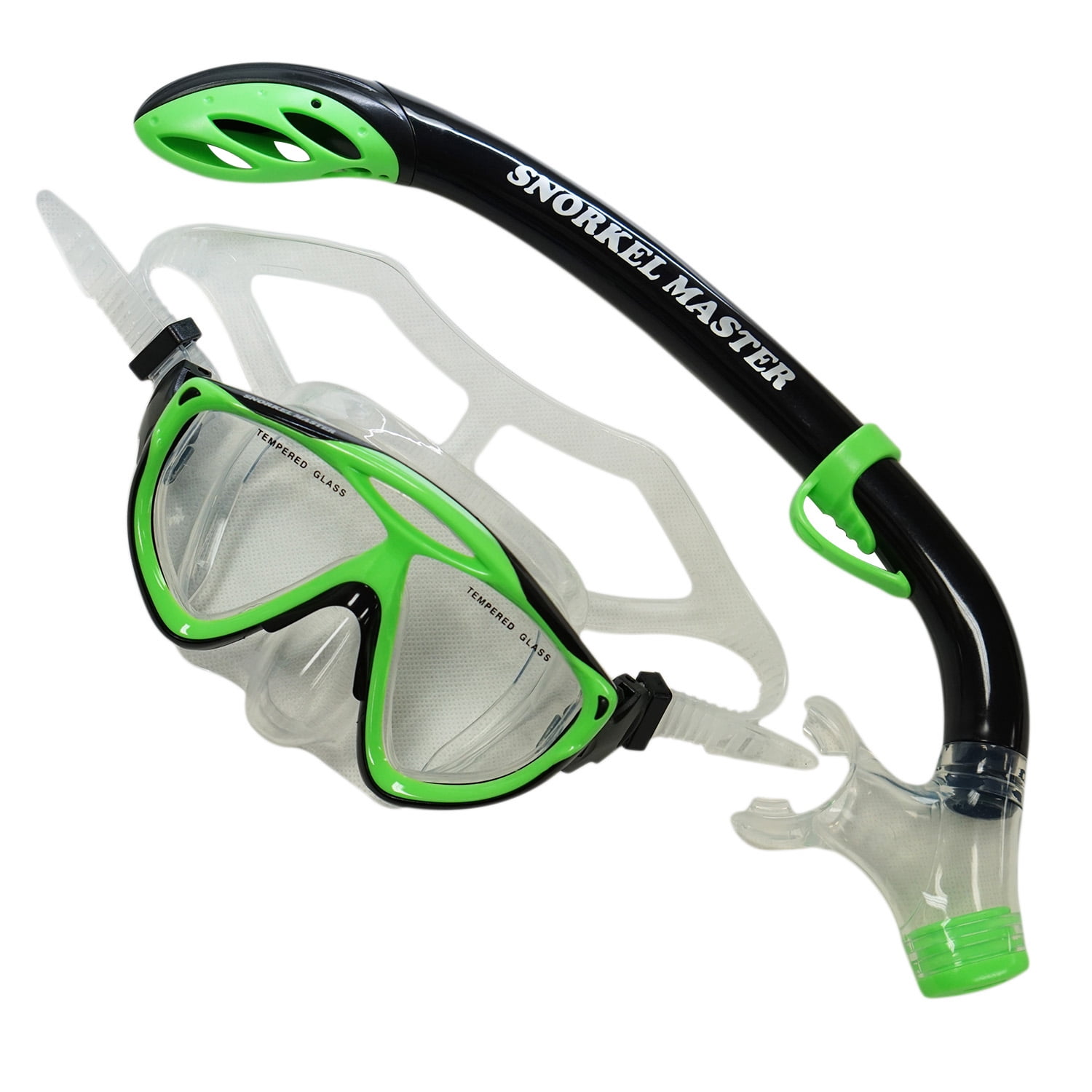 Snorkel Master Snorkeling Kids Mask & SemiDry Snorkel Combo, Black