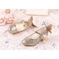 thumbnail image 3 of Zapatos de cuero para niñas, zapatos de tacón alto con purpurina de princesa para niñas, mariposa 3d332, 3 of 5