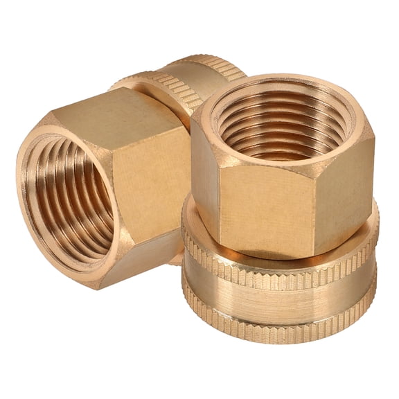 Garden Hose Adapter Accessories Water Pipe Hose Brass Golden 3.00X3.00X3.00CM 2 Pcs