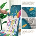 thumbnail image 4 of 4 Pack Chair Covers for Dining Room,Stretchable Dining Chair Slipcover Washable Removable for Kitchen,Hotel,Restaurant,Ceremony Protector - Happy Birthday Balloons, 4 of 6